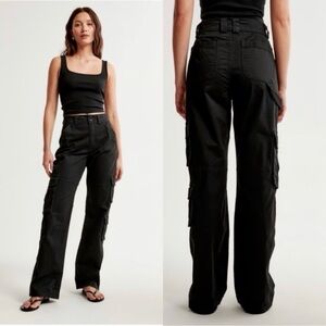 Abercrombie & Fitch Women's Black Cargo Pants